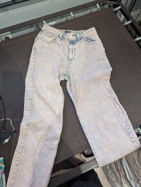 Wild Fable Pink and Blue Relaxed Straight Fit Jeans